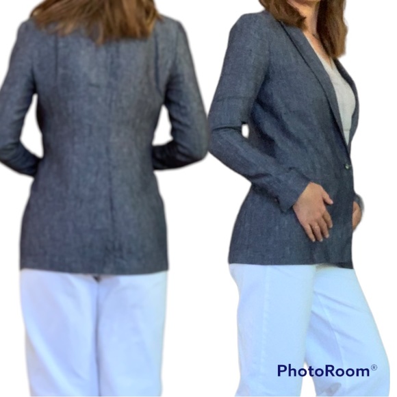 🔥CLEARANCE🔥 100% Linen Banana Republic Long Line Blazer - Picture 4 of 10